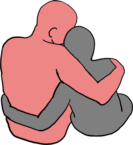 Hugging couple